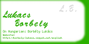 lukacs borbely business card